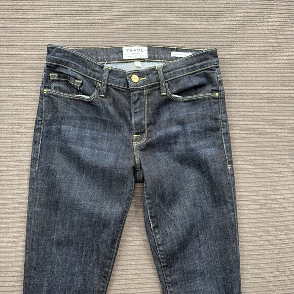 Frame Denim Le Skinny De Jeanne Low Rise Jeans Women 28 Cotton Blue Designer. - Picture 9 of 11